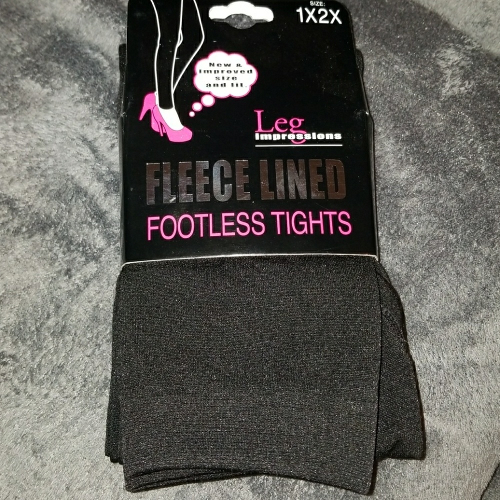 Fleece lined footless tights.